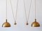 Double Solid Brass Counterweight Pendant Lamp by Florian Schulz, 1960s, Image 8