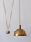 Double Solid Brass Counterweight Pendant Lamp by Florian Schulz, 1960s 12
