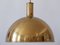Double Solid Brass Counterweight Pendant Lamp by Florian Schulz, 1960s 22