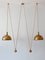 Double Solid Brass Counterweight Pendant Lamp by Florian Schulz, 1960s 20