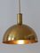 Double Solid Brass Counterweight Pendant Lamp by Florian Schulz, 1960s 14
