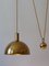 Double Solid Brass Counterweight Pendant Lamp by Florian Schulz, 1960s 10