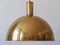 Double Solid Brass Counterweight Pendant Lamp by Florian Schulz, 1960s 21