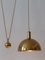 Double Solid Brass Counterweight Pendant Lamp by Florian Schulz, 1960s 13