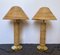 Italian Rattan and Brass Lamps, 1980s, Set of 2 5