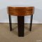 Small Round Art Deco Mahogany and Beech Side Table, 1940s 12