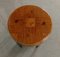 Small Round Art Deco Mahogany and Beech Side Table, 1940s 3