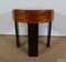 Small Round Art Deco Mahogany and Beech Side Table, 1940s 10