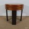 Small Round Art Deco Mahogany and Beech Side Table, 1940s 9