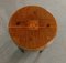 Small Round Art Deco Mahogany and Beech Side Table, 1940s 14