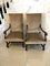 Large Antique French Victorian Walnut Armchairs, Set of 2, Image 1