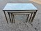 Mid-Century Marble and Brass Stacking tables, Set of 4 1