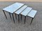 Mid-Century Marble and Brass Stacking tables, Set of 4 3