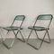 Light Blue Folding Chairs by Giancarlo Piretti for Anonima Castelli, 1970s, Set of 4, Image 4