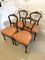 Antike viktorianische Esszimmerstühle aus geschnitztem Nussholz, 4er Set 2