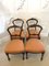Antique Victorian Carved Walnut Dining Chairs, Set of 4 1