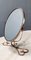 Specchio da toeletta vintage con cornice in ottone, Immagine 6