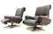 Leather Swivel Armchairs by André Vandenbeuck for Strässle, 1960s, Set of 2 2