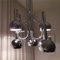 Large Italian Modern Silver Chromed 6-Light Cascading Chandelier, 1990s 5