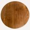 Brutalist Dutch Solid Oak Round Coffee Table, 1960s 4
