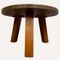 Brutalist Dutch Solid Oak Round Coffee Table, 1960s, Image 8