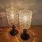 Ornate Silver Brass & Cut Glass Torch Bedside Lamps, 1950s, Set of 2 4