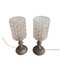 Ornate Silver Brass & Cut Glass Torch Bedside Lamps, 1950s, Set of 2 2