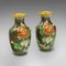 Small Vintage Japanese Ceramic Cloisonne Posy Flower Vases, Set of 2 2