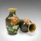 Small Vintage Japanese Ceramic Cloisonne Posy Flower Vases, Set of 2 7