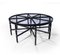 Stitched Leather and Brass Table by Jacques Adnet 1