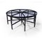 Stitched Leather and Brass Table by Jacques Adnet, Image 1