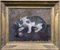 Frode Kierulf, Danish Impressionist Painting, Playing Cat, 1916, Oil on Canvas, Framed 1