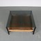 Coffee Table with Wicker and Smoked Glass, 1960s 4