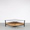 Coffee Table with Wicker and Smoked Glass, 1960s 1