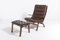 2 Scandinavian High Back Lounge Chairs & Stool from Kleppe, Set of 3 6