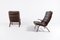 2 Scandinavian High Back Lounge Chairs & Stool from Kleppe, Set of 3, Image 4