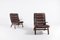 2 Scandinavian High Back Lounge Chairs & Stool from Kleppe, Set of 3 3