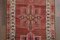 Vintage Turkish Oushak Handwoven Red Wool Runner Rug 8