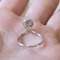 14 Karat Weißgold Ring mit Perle und Diamant von 0,03 Ct, 1960er 6
