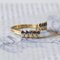 Vintage 18k Gold Ring with Sapphires and Diamonds, 1970s, Image 3