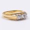 Vintage 18kt Gelbgold Ring mit 3 Diamanten, 1960er 2