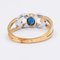 Vintage 18k Gold Diamond and Sapphire Ring, 1980s 4