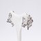 Vintage 18k White Gold Earrings with Diamonds, 1960s, Set of 2 3