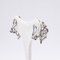 Vintage 18k White Gold Earrings with Diamonds, 1960s, Set of 2, Image 3