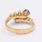 Vintage 18k Yellow Gold Ring with Diamonds and Pear Cut Rubies, 1970s 4