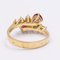 Vintage 18k Yellow Gold Ring with Diamonds and Pear Cut Rubies, 1970s, Image 4