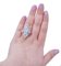 Bague Aquamarine en Or Rose 14 Carat, Argent et Diamants 4