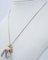 14 Karat Rose Gold Silver Amethyst Coral Emeralds Diamonds Pendant Necklace, Image 3
