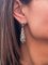 Emerald Diamonds Sapphires Rose Gold & Silver Dangle Earrings, Set of 2 5
