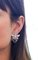 14 Karat White Gold Sapphires Diamonds Rock Crystal Fly Earrings, Set of 2 4